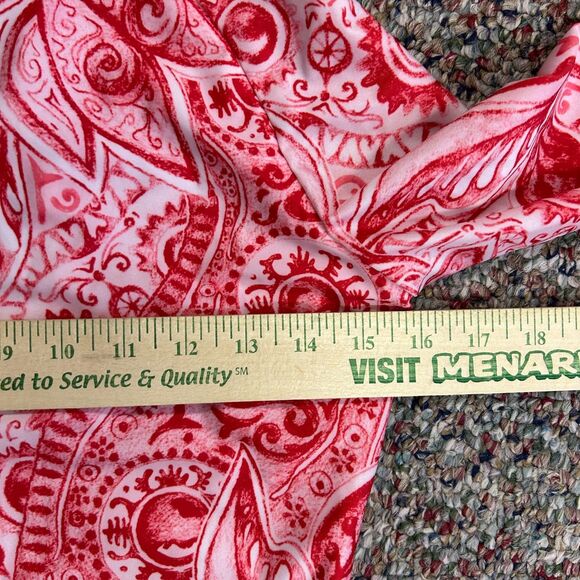 Mara Hoffman Reese NWT Pink Red Paisley Rashguard One Piece Swimsuit Size M - Picture 13 of 15